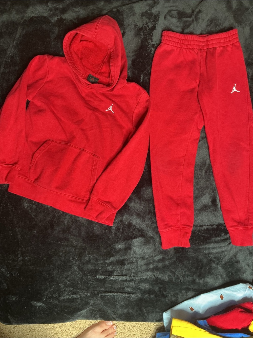 Jordan Red Kids' Hoodie & Jogger Set